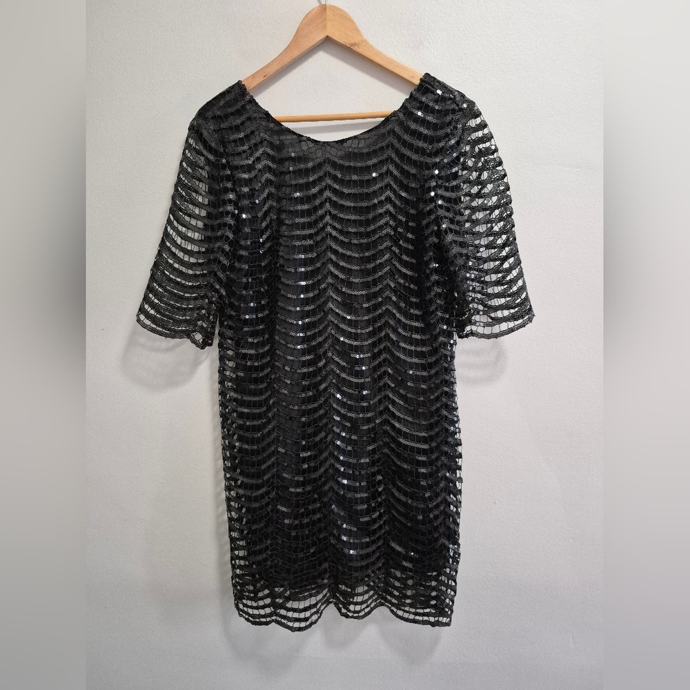 Dear'gles Crochet Sequin Dress Mini Evening Dress Size Large